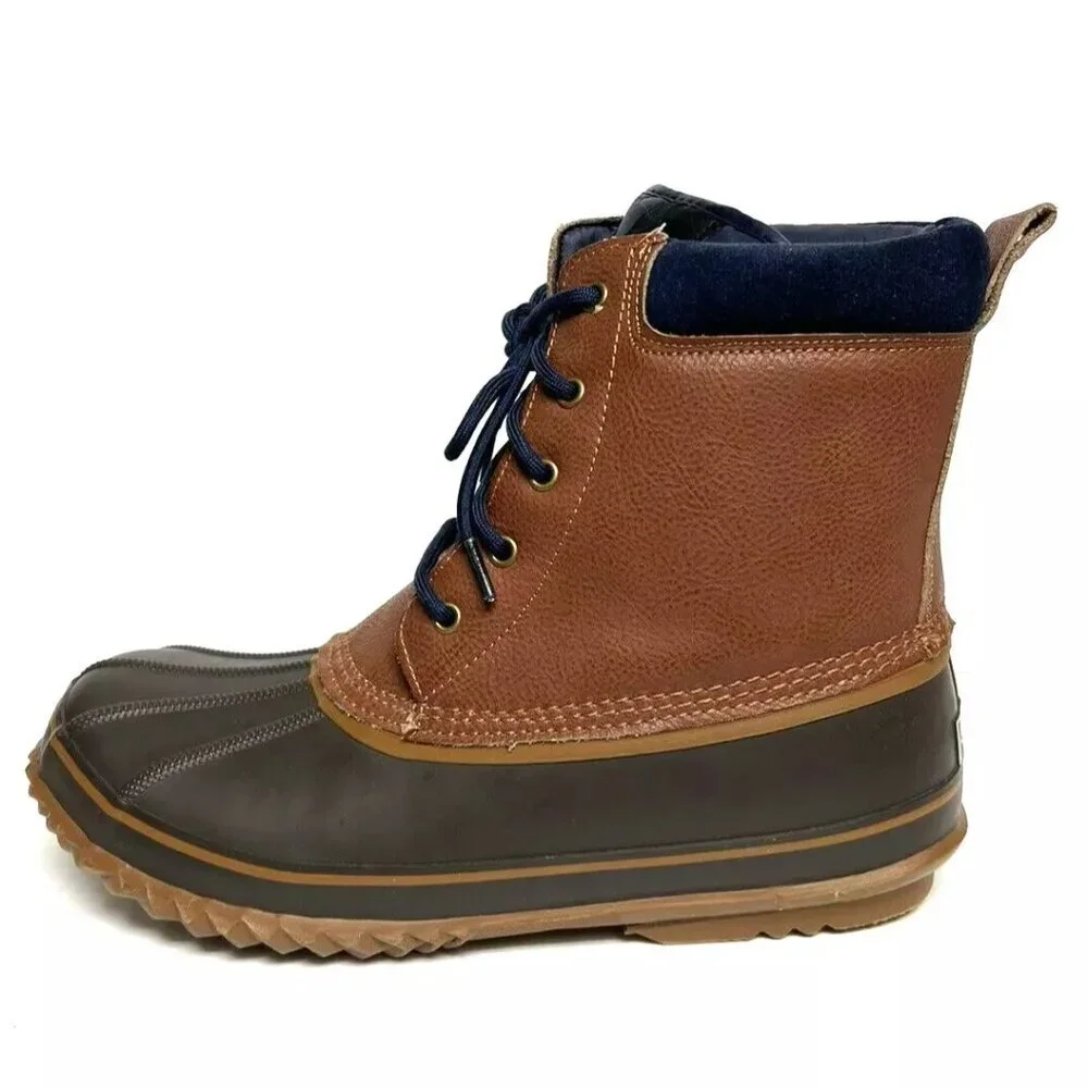 London Fog Mens Ashford Waterproof Boot Brown Size 12 M